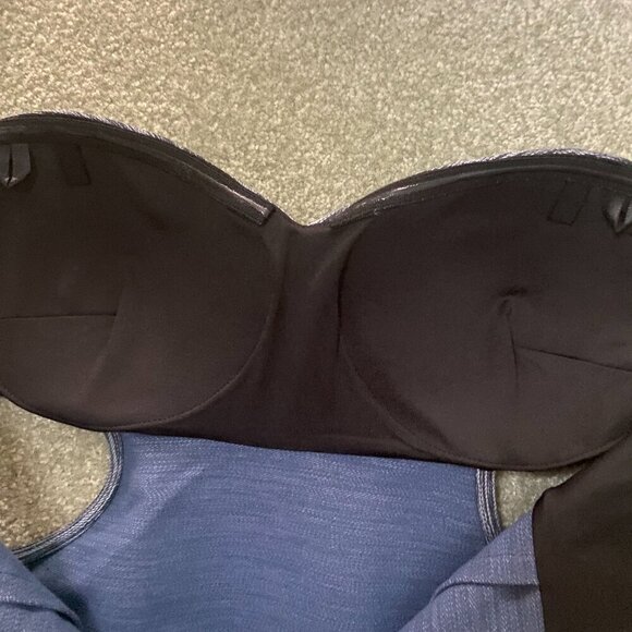 Bebe Blue Strapless Bodycon Dress NWT size XXS - Picture 4 of 7